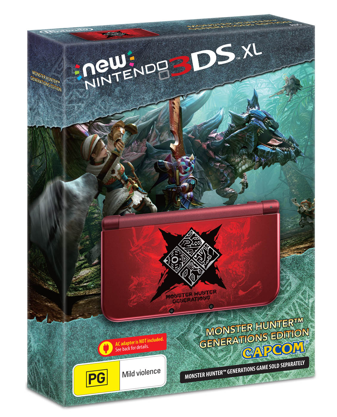 New Nintendo 3DS XL Monster Hunter Generations Edition_ Packshot