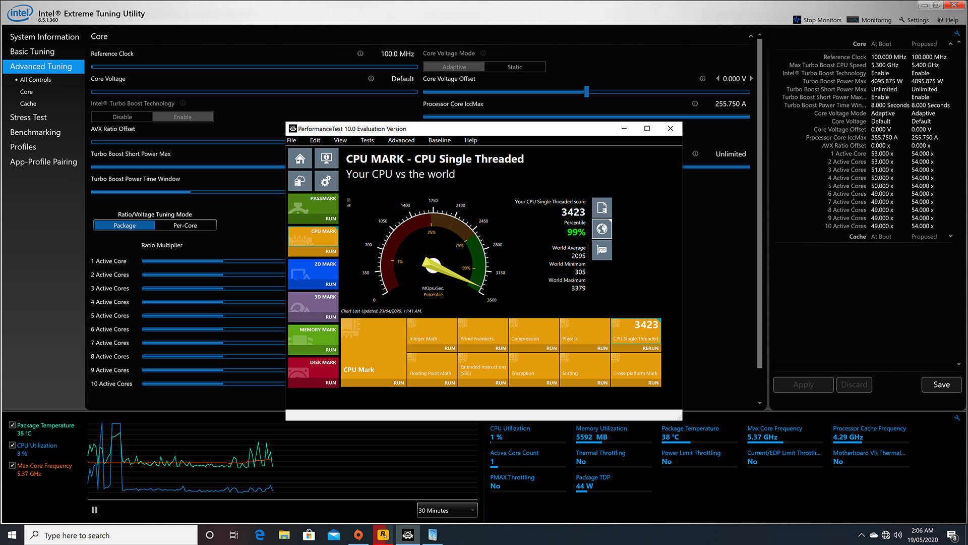 Intel i9 and i5 CPUs