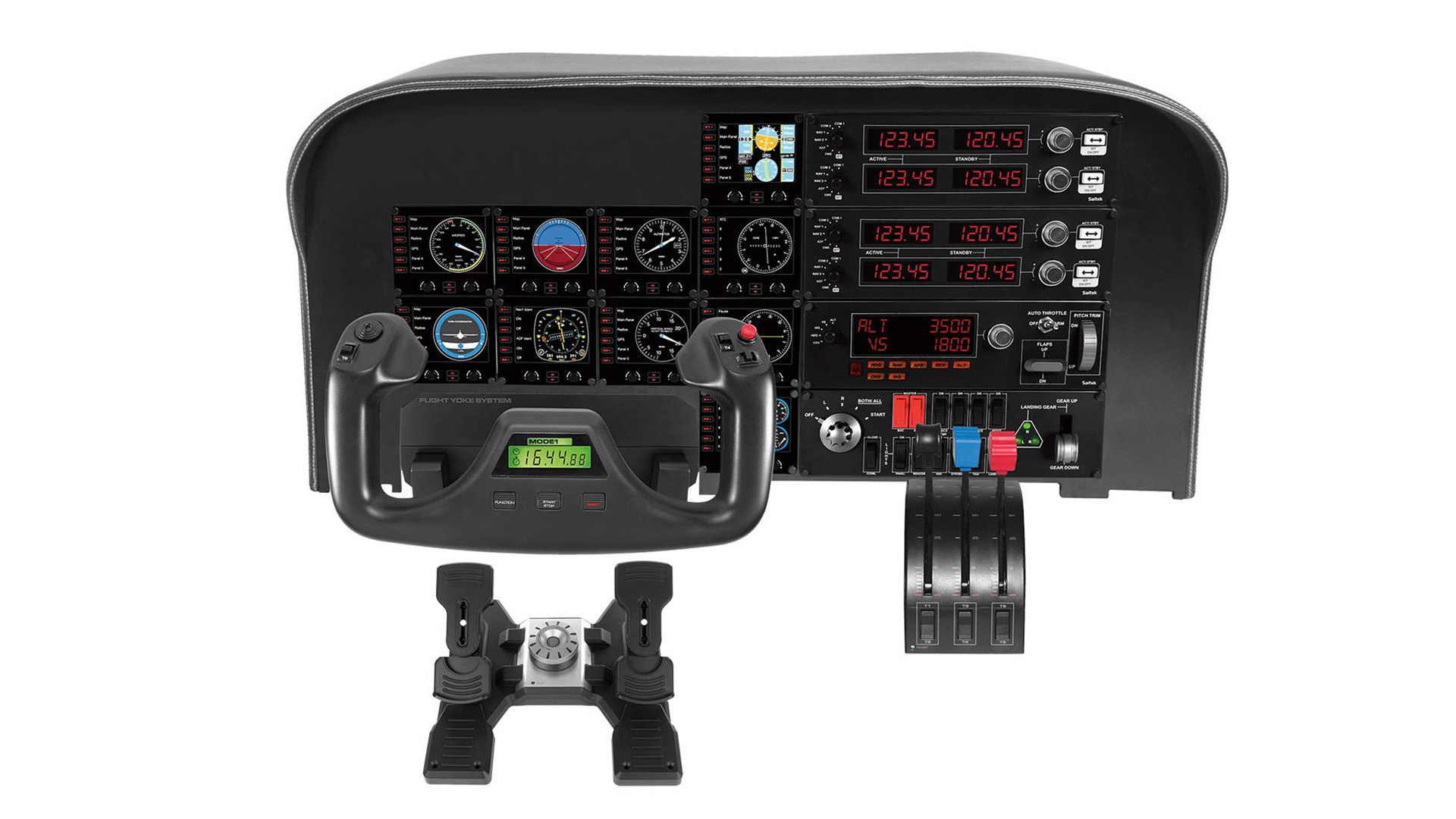 Men Normalisering bliver nervøs Logitech Flight Yoke System, Switch Panel, & Multi Panel MS Flight  Simulator Review - STG