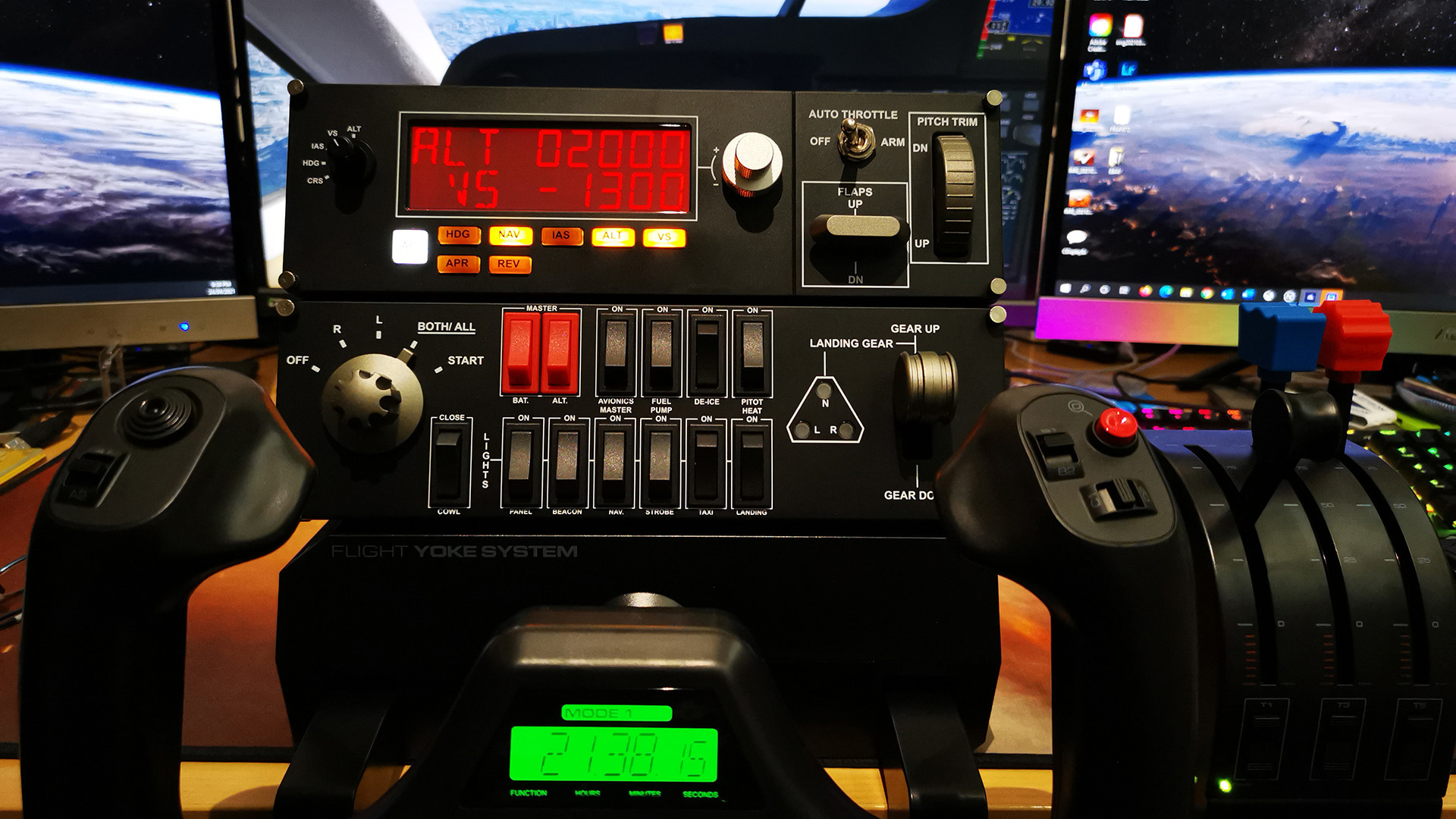 Tilskynde Snestorm krysantemum Logitech Flight Yoke System, Switch Panel, & Multi Panel MS Flight Simulator  Review - STG