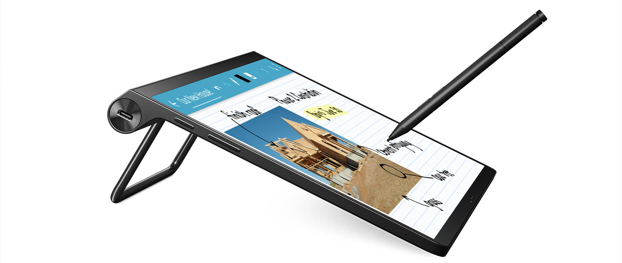 Lenovo Yoga Tab 13_Tilt Mode_with Pen