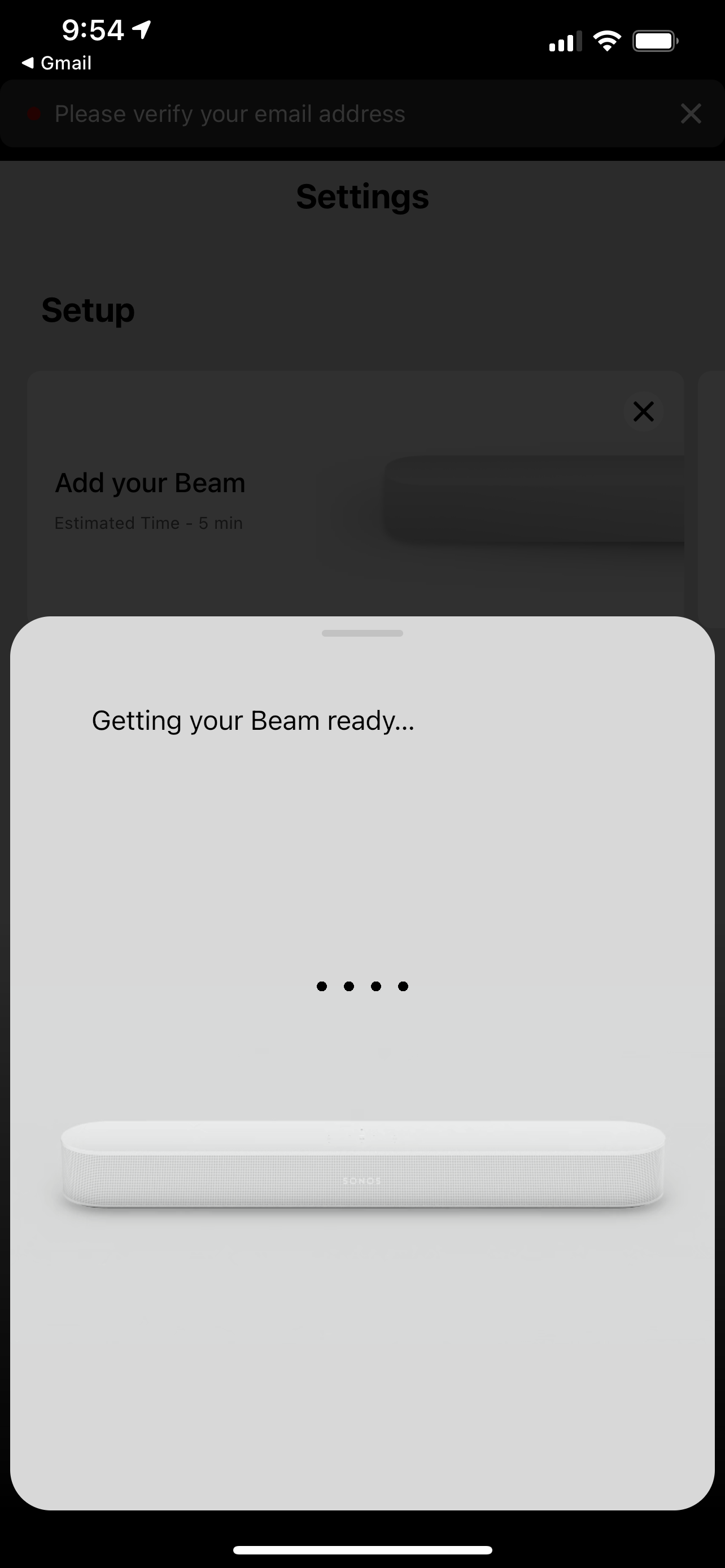 SONOS Beam Gen 2 setup