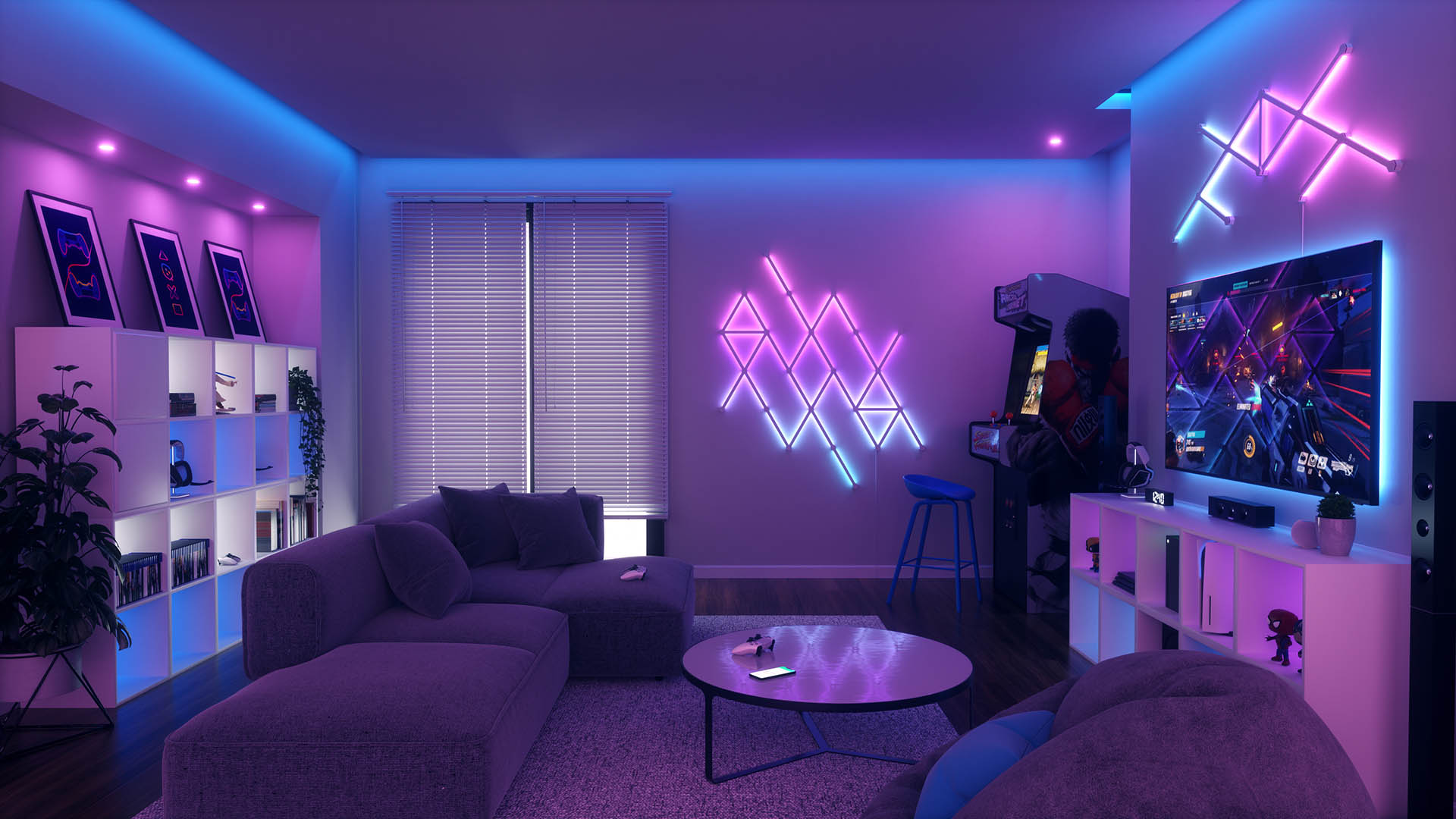 Nanoleaf Lines Gaming Area