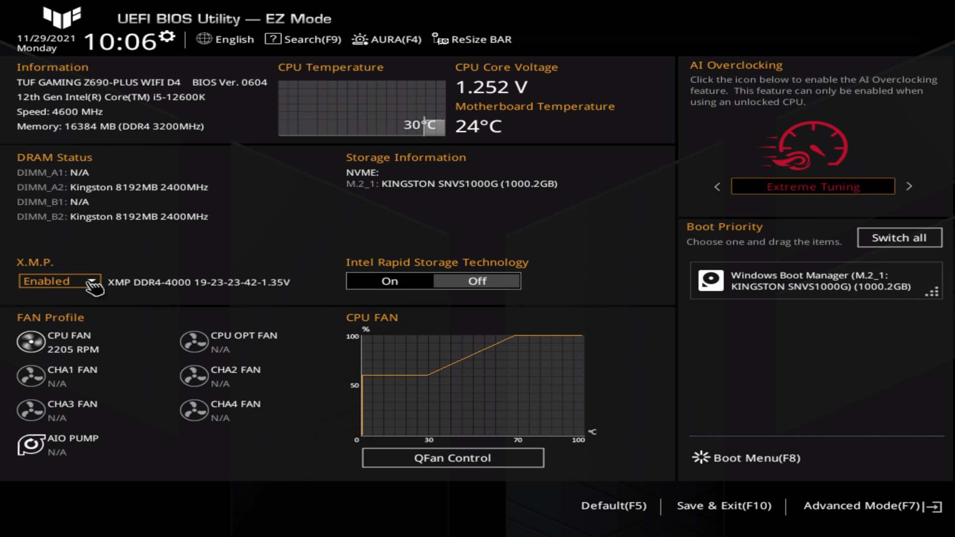 ASUS TUF Gaming Z690-PLUS WIFI D4