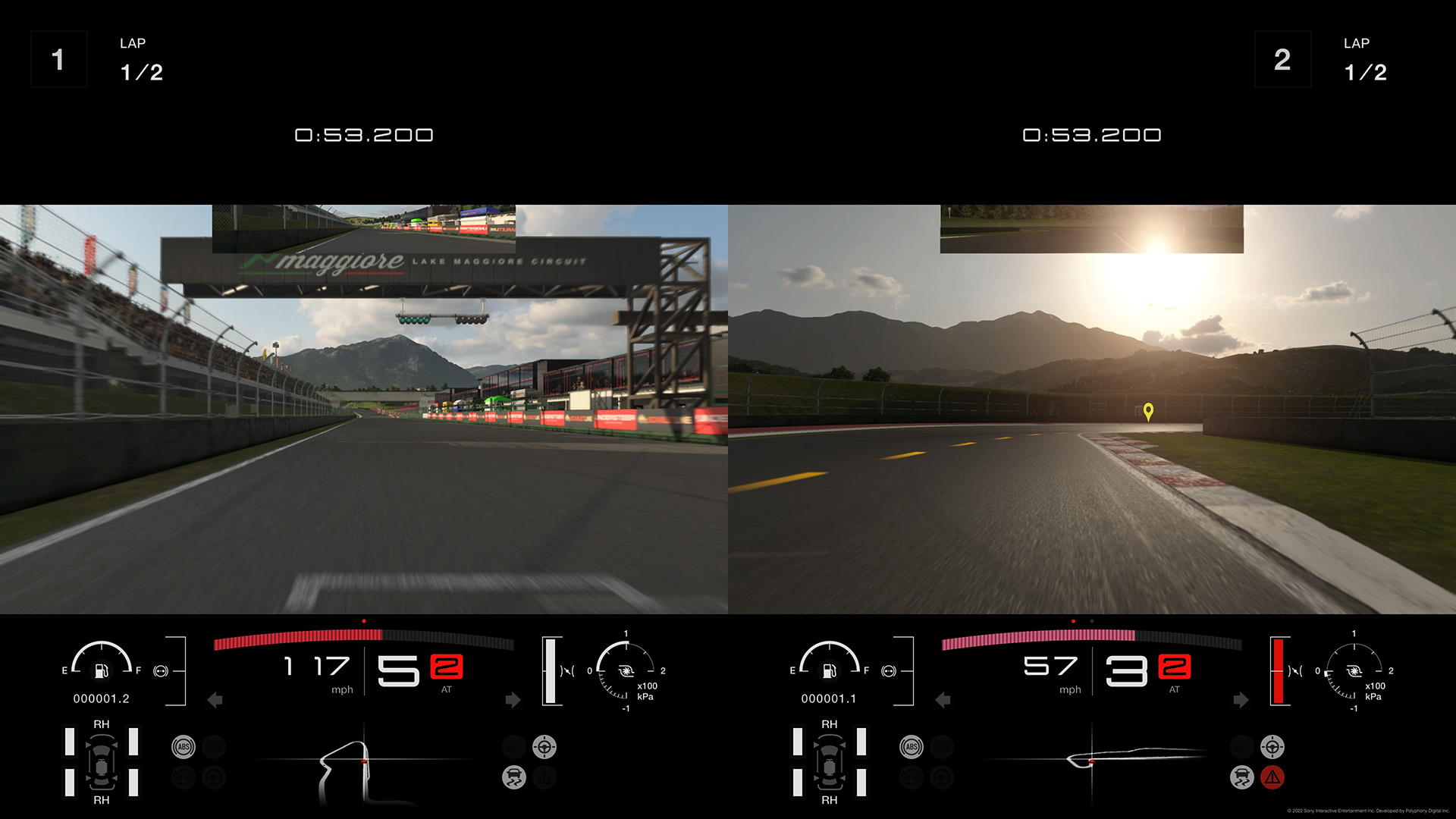 2 Player Split Screen Gran Turismo 7 PS5 Multiplayer GT7 PlayStation 5