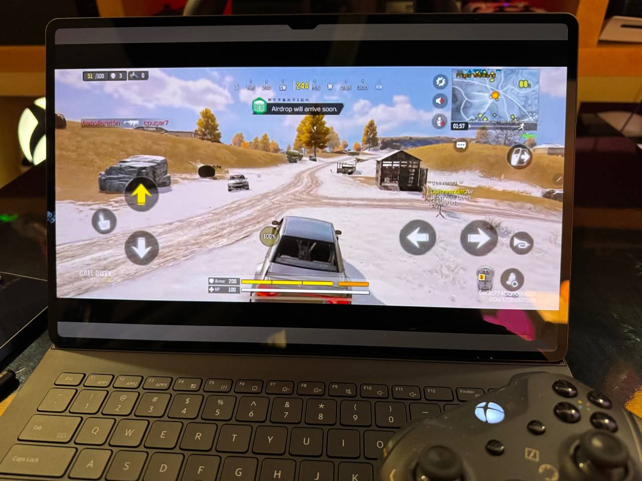 Gaming on a Samsung Galaxy Tab S9 Ultra