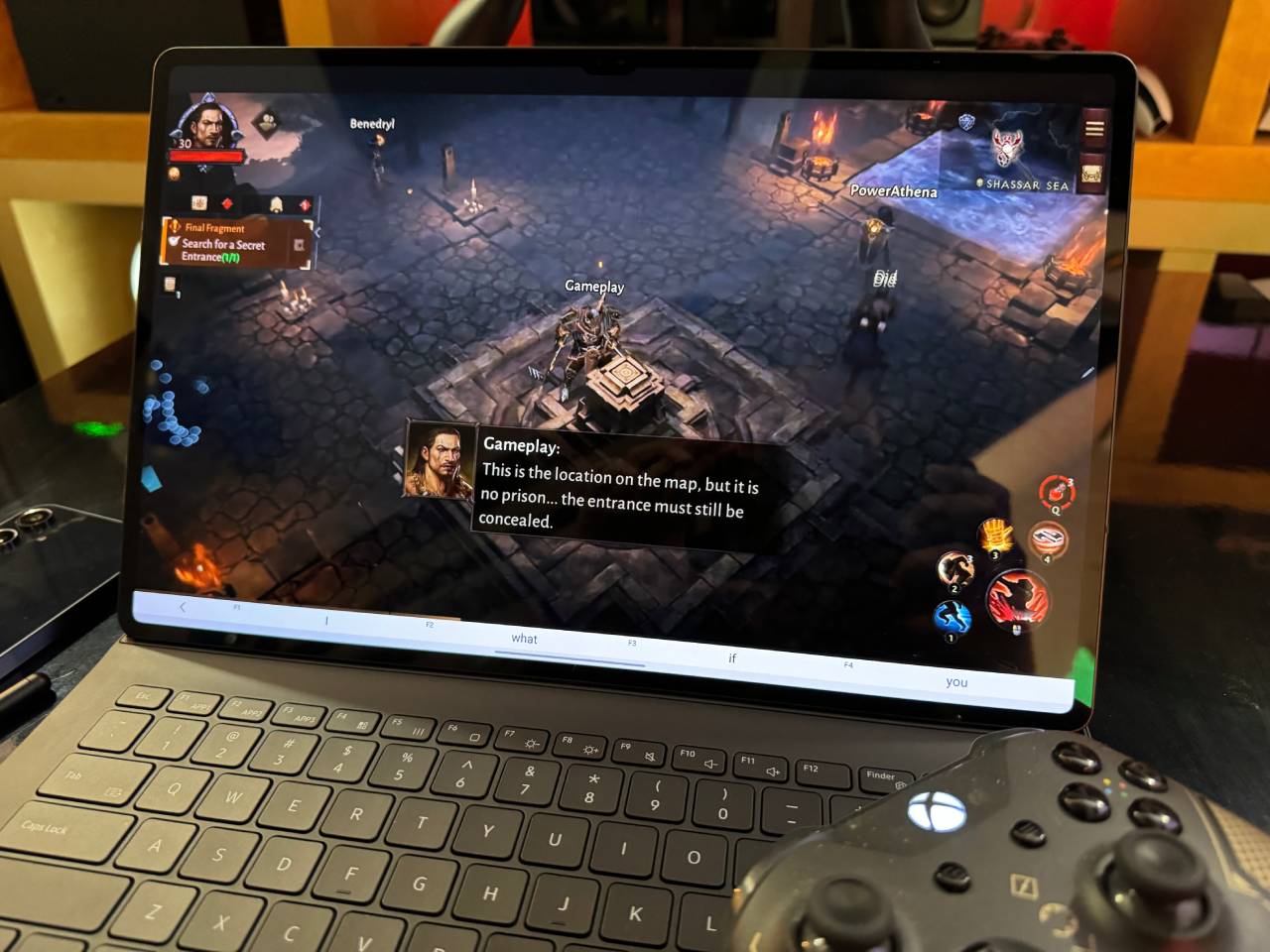 Gaming on a Samsung Galaxy Tab S9 Ultra