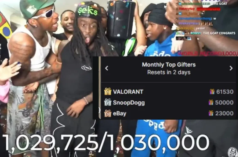 VALORANT fans outrage Kai Cenat 1M subs SUBtember