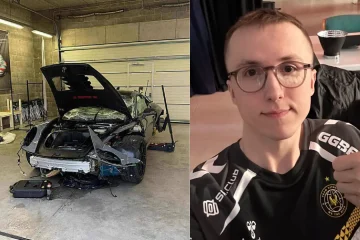 ropz car accident Porsche