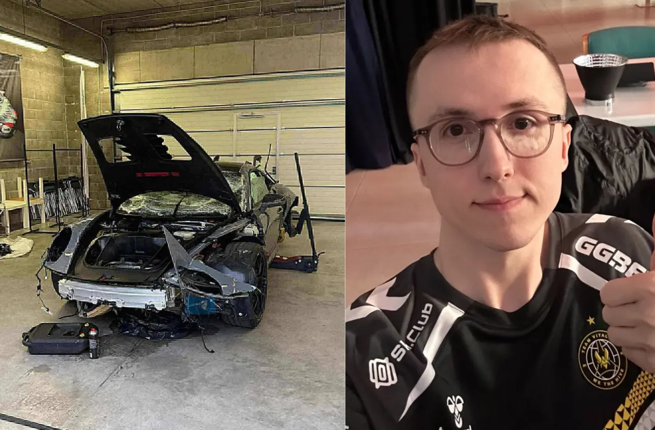 Team Vitality Star ropz Walks Away Unharmed After Porsche Track Crash