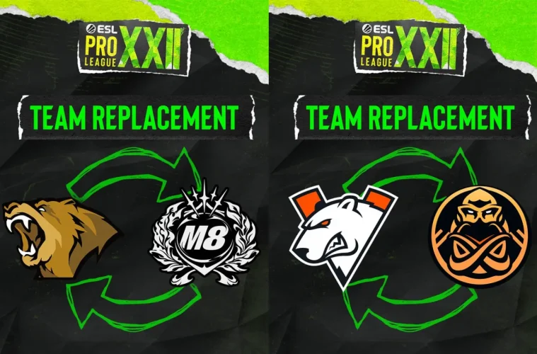 ESL Pro League replacements Gentle Mates ENCE