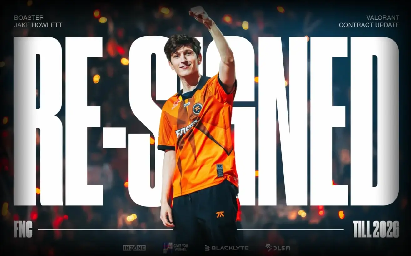 Boaster Stays With FNATIC for Another Year in 2026 VALORANT Season