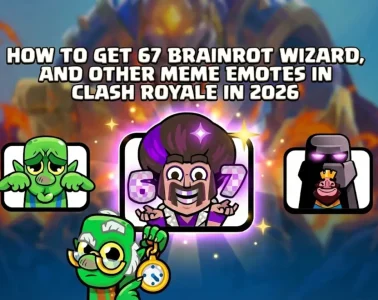how to get 67 wizard goblin mimimi sneaky golem emote clash royale 2026