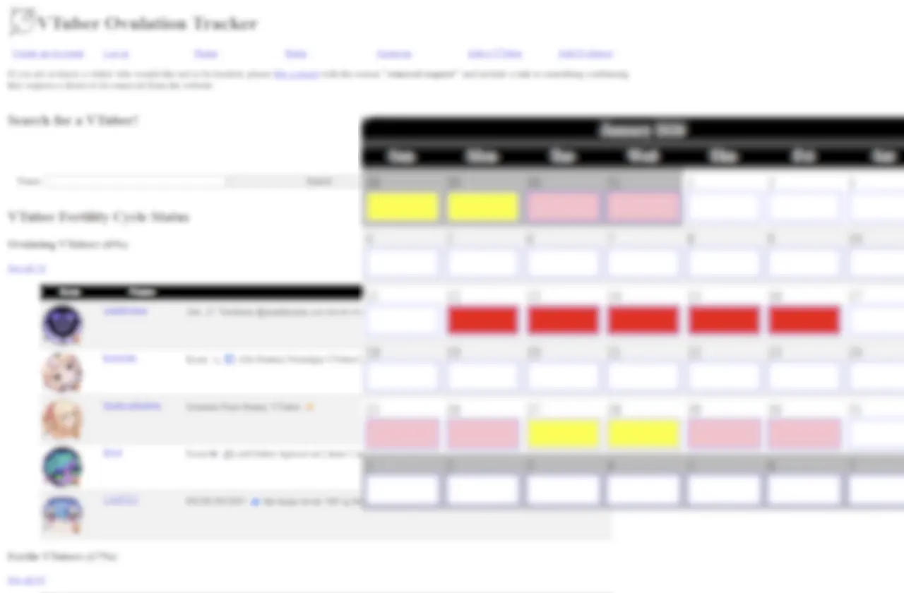 VTuber Ovulation Tracker Website Is Diabolically Disturbing, Sparks Privacy Backlash