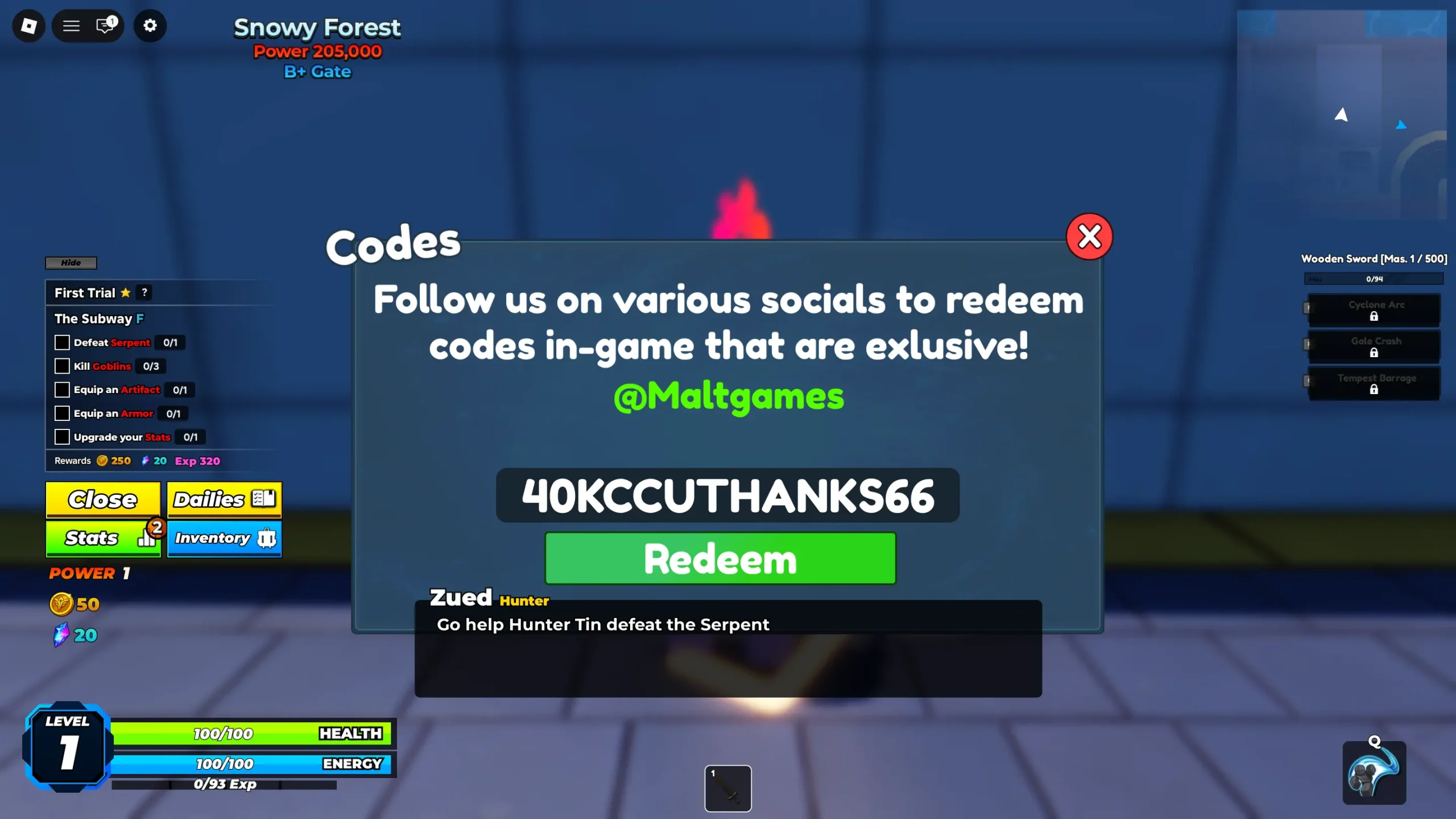 Solo Hunters codes January 2026