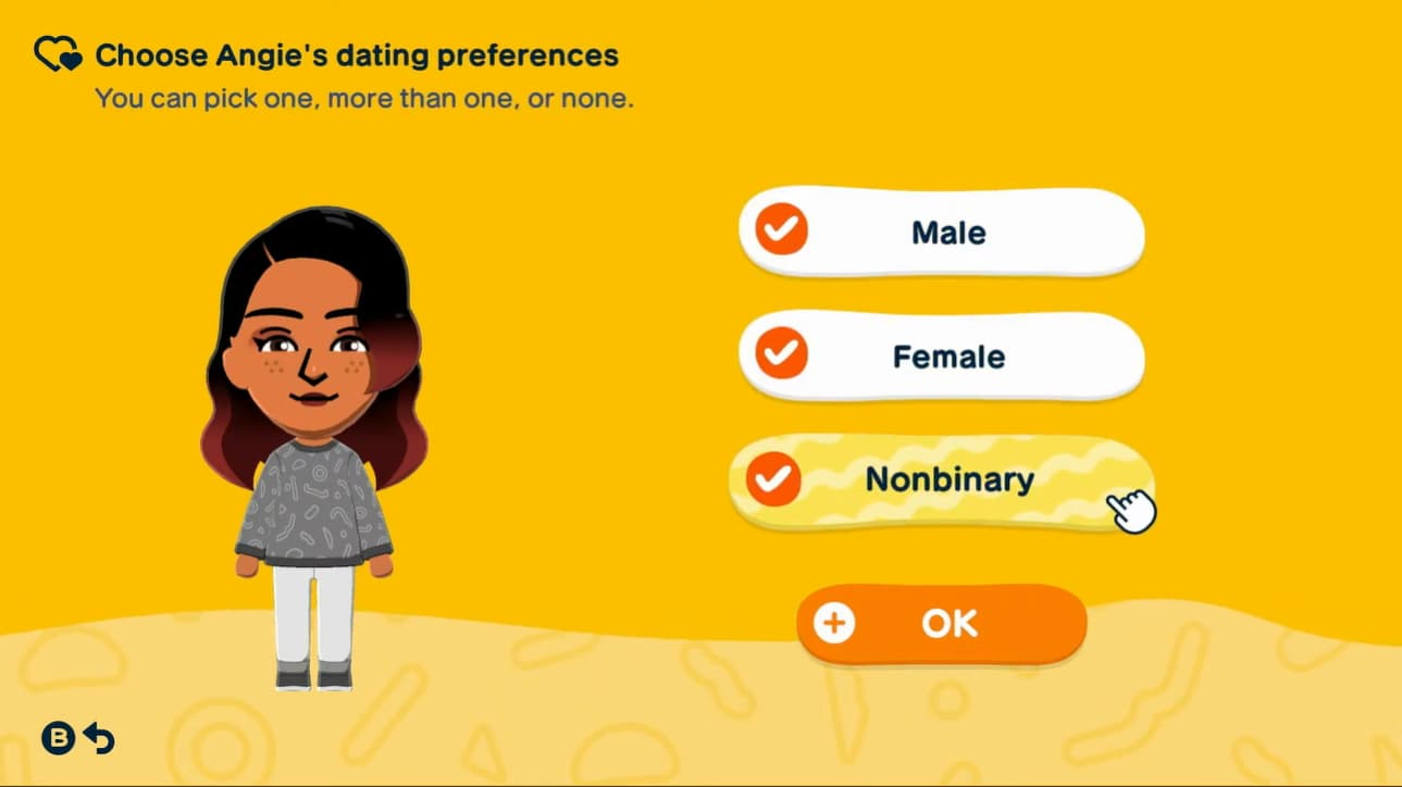 Tomodachi Life Living the Dream release date non binary