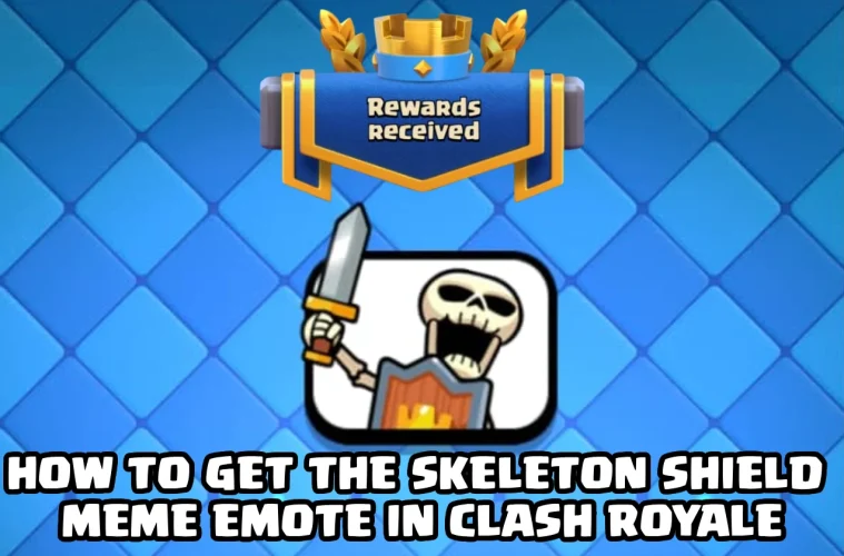 Clash Royale Skeleton Banging Shield Meme Emote