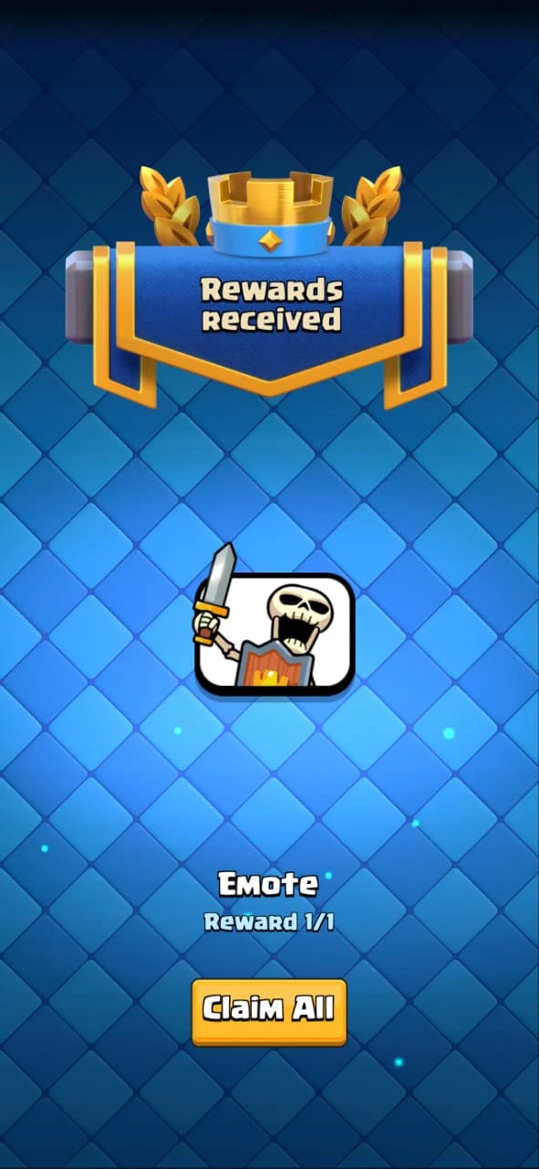 Clash Royale Skeleton Banging Shield Meme Emote