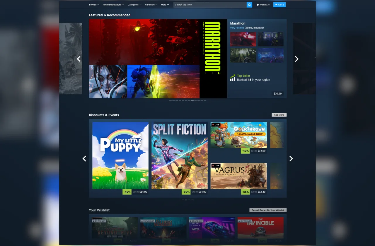 Steam Store Gets a Visual Refresh With Better Game Discovery and Micro Trailers