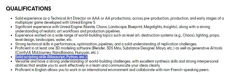 Ubisoft generative AI job listings