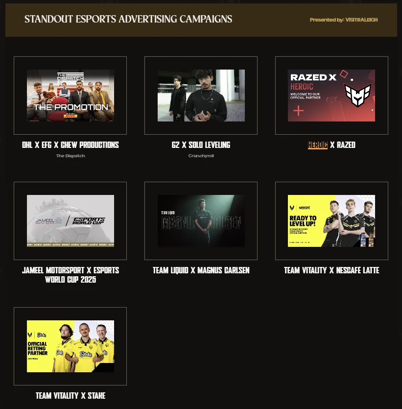 Esports Leaders Honours 2026 shortlist