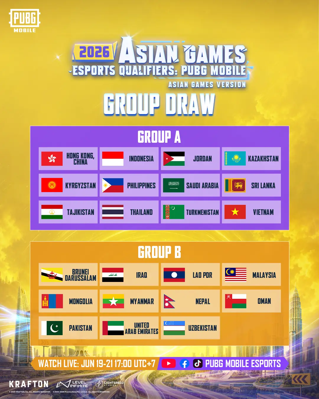 2026 Asian Games PUBG MOBILE qualifiers