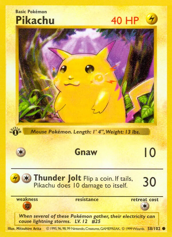 Pikachu Base Set Pokemon TCG 30th Celebration