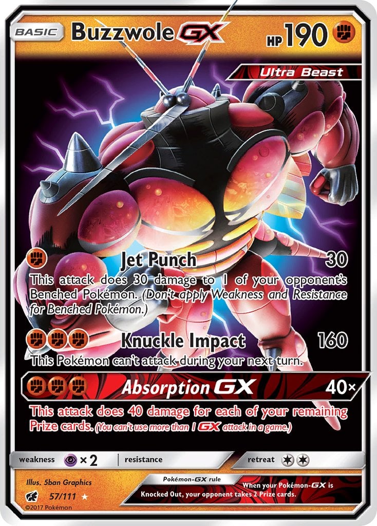 Buzzwole-GX Crimson Invasion Pokemon TCG 30th Celebration