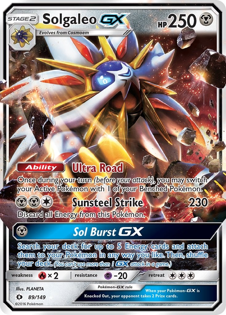 Solgaleo-GX Sun and Moon Pokemon TCG 30th Celebration