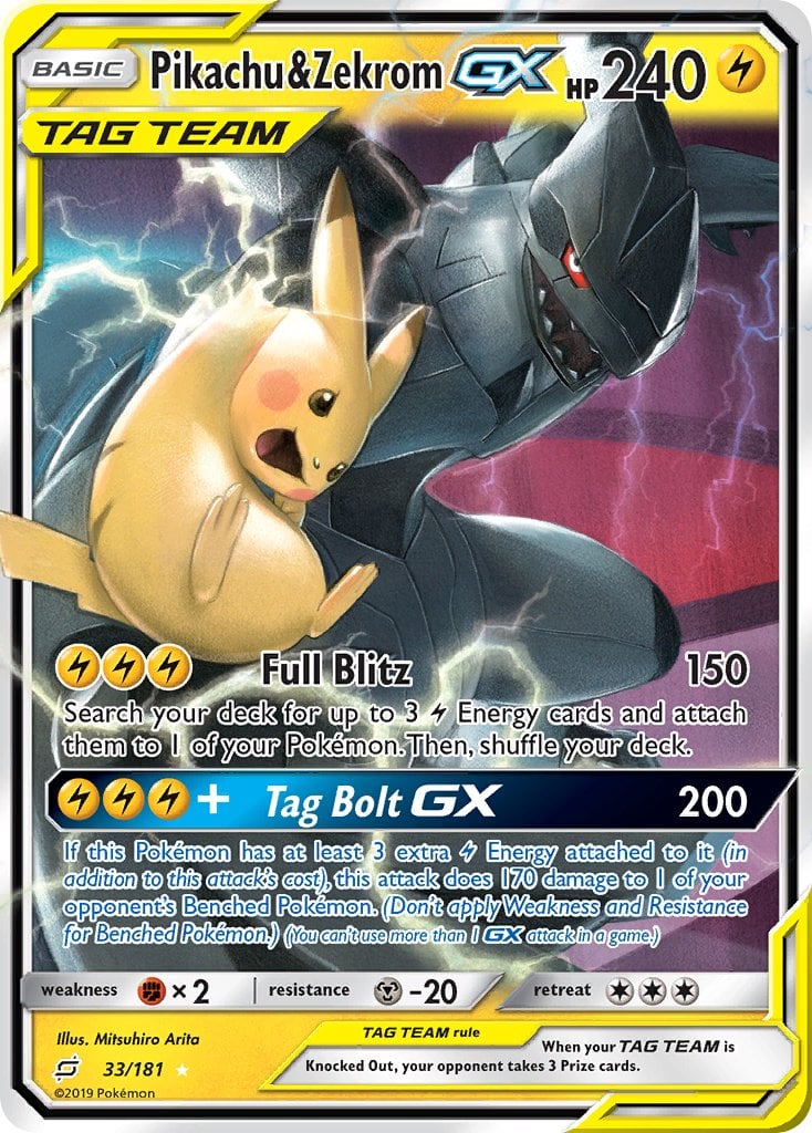 Pikachu and Zekrom-GX Team Up Pokemon TCG 30th Celebration