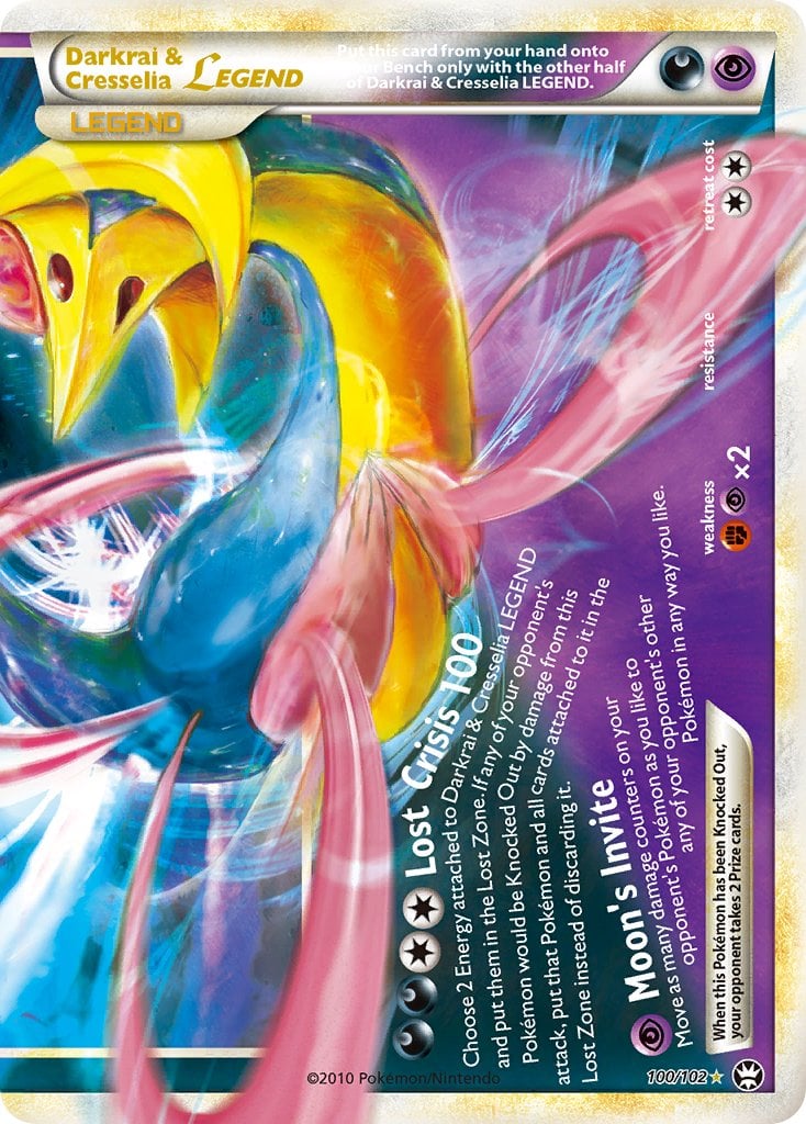 Darkrai and Cresselia LEGEND bottom half HS Triumphant Pokemon TCG 30th Celebration