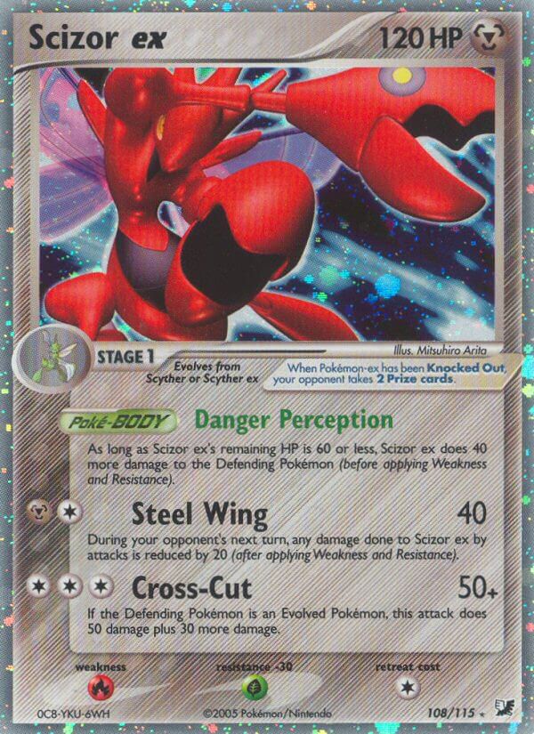 Scizor ex EX Unseen Forces Pokemon TCG 30th Celebration
